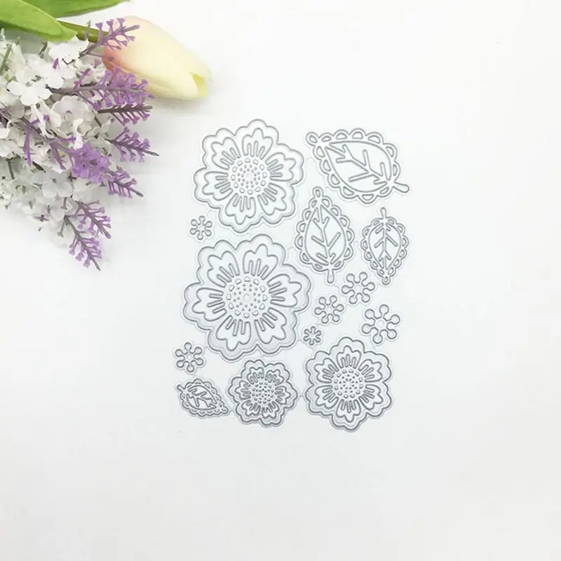 

Leaves Flower Metal Cutting Dies Stencil DIY Scrapbooking Album Stamp Paper Card Embossing Craft Decor 95AA