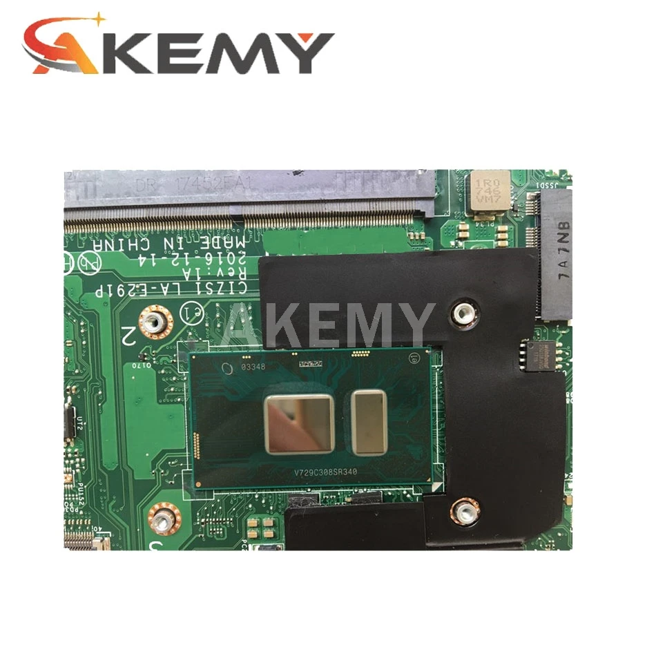 

Akemy CIZS1 LA-E291P REV 1A MB for Thinkpad YOGA 370 motherboard Mainboard DDR4 CPU SR2ZU I5-7200U 100% test OK