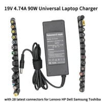 19v 4 74a 90w universal laptop power adapter charger for lenovo asus acer dell hp samsung toshiba laptop with 28 connectors