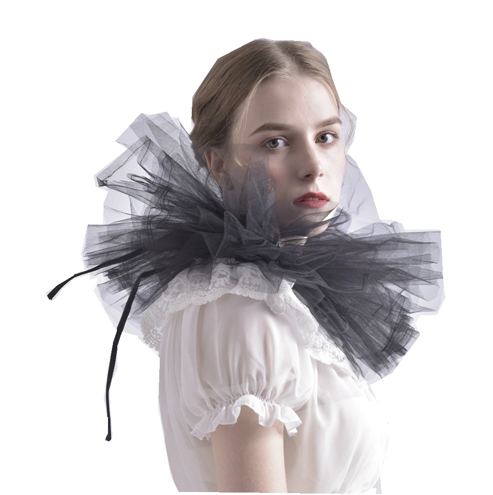 Воротник клоун винтажный шифоновый воротник съемные воротники|white collar|collar whitecollar