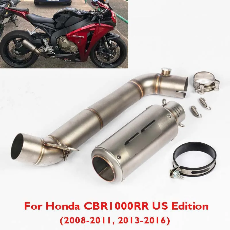 CBR1000RR мотоциклетные слипоны Выхлопная система глушителя Соединительная труба для Honda CBR1000RR 2008-2011 2013- US Edition