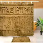 Штора для душа в египетском стиле, декоративная занавеска для ванной комнаты в стиле ретро, древний Египетский храм с Фараоном, Полиэстеровая водонепроницаемая ткань