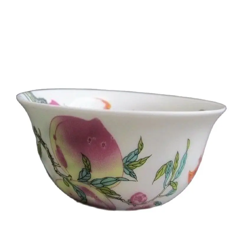 

Collection of Chinese blue and white porcelain bowl of peach flowers.The bat