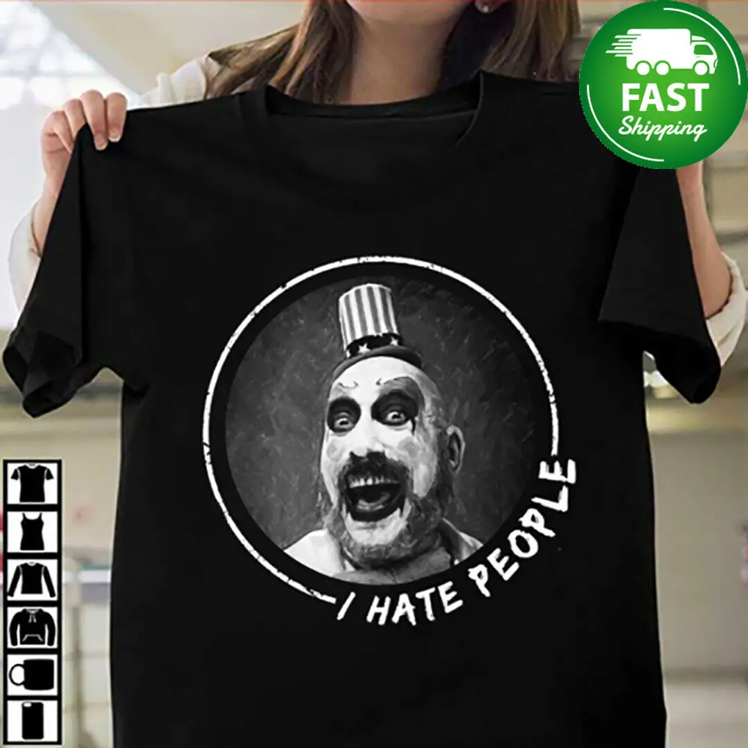 Captain spaulding I Hate люди футболка ужас Хэллоуин вечерние хлопковые S-3XL
