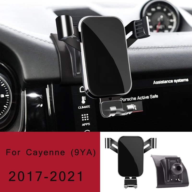 

Автомобиль мобильный телефон Поддержка крепление, устанавливаемое на вентиляционное отверстие в салоне автомобиля Кронштейн для мобильного телефона держатель для Porsche Macan Boxter Cayenne Paramela аксессуары 2017 2018 2020