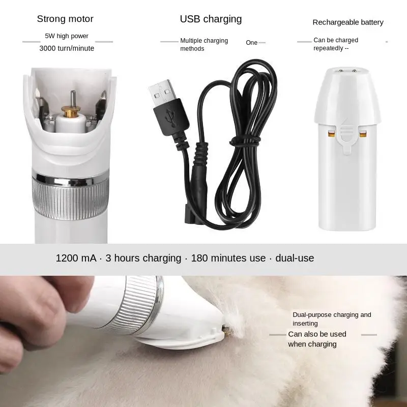 Электрический триммер для волос USB Перезаряжаемый Медвежонок машинка стрижки