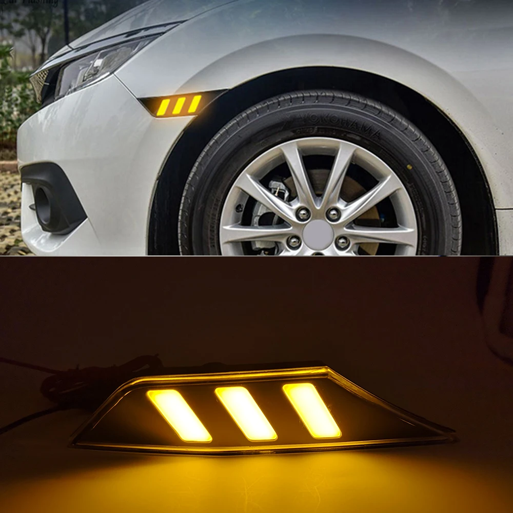 Для Honda Civic 2016 2020 Светодиодный Боковой габаритный фонарь Поворотная сигнальная