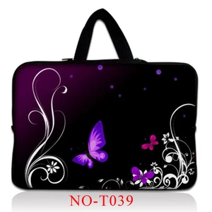 purple butterfly laptop sleeve pouch bags 14 15 6 inch for macbook air 13 pro 15 laptop bag for xiaomi asus lenovo notebook case free global shipping