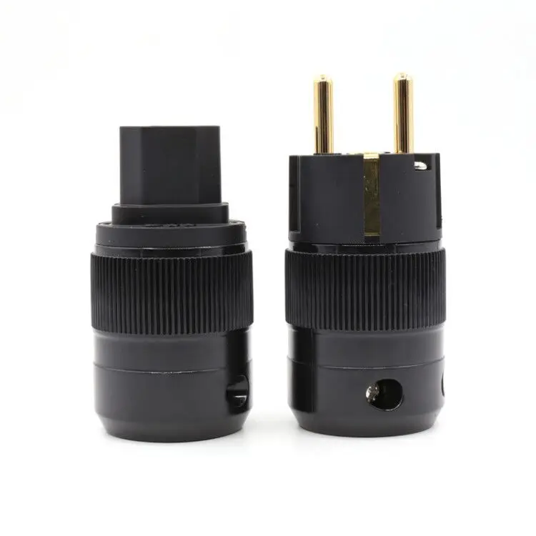 Moonsaudio Вилка питания США/ЕС позолоченная HiFi вилка соединителя