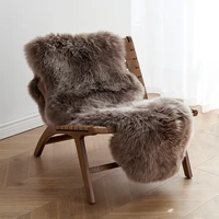 premium quality genuine sheepskin fur full pelt rug for chair single side shaggy sheep skin fur blanket for home decoration