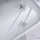 Женские асимметричные серьги Todorova, длинные серьги с бабочками в богемном стиле, вечерние ювелирные аксессуары