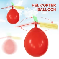 10pcs lot funny traditional classic sound balloon helicopter kids play flying toys ball outdoor children sports funny toy