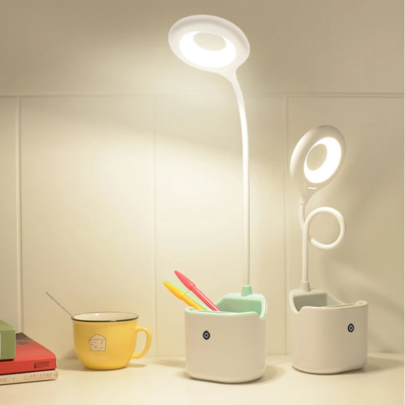 USB Перезаряжаемый Светодиодный настольный светильник с сенсорным затемнением