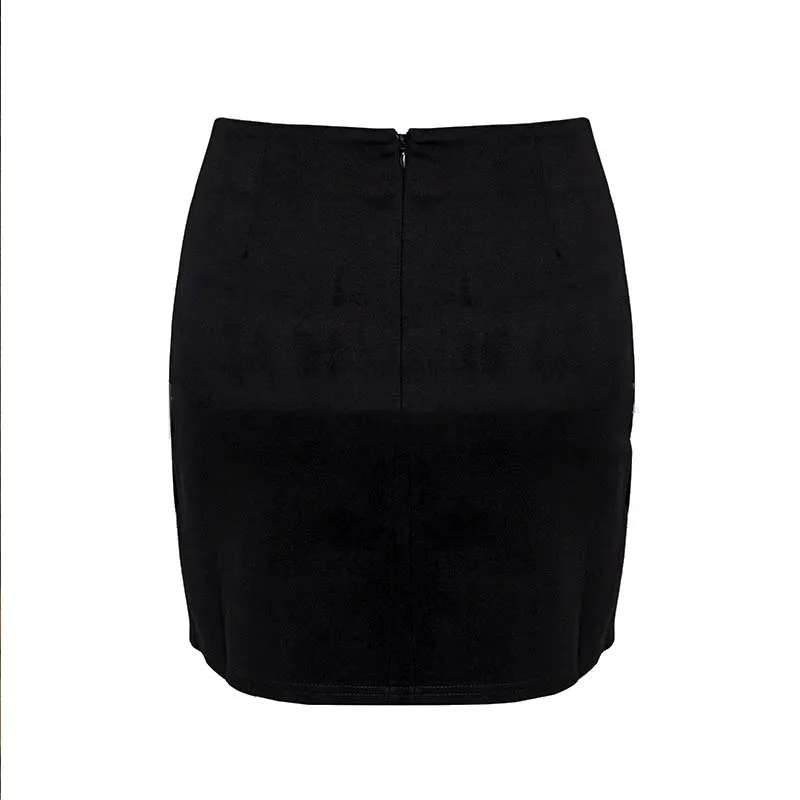 

Asymmetrical Sash Bow Suede Skirts Women High Waist Split Sexy Fashion Solid Skirts 2019 Autumn Winter Casual Mini Skirts Female