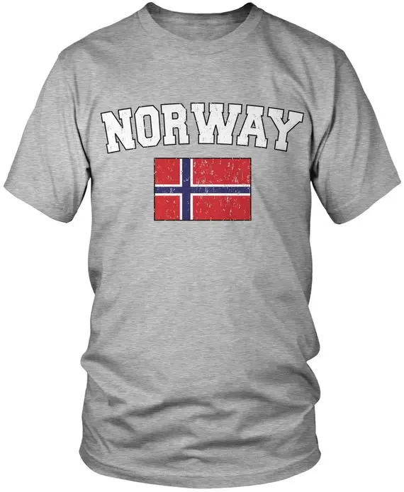 Distressed Norway Мужская футболка норвежский флаг Королевство Норвегия Pride Norge мужские