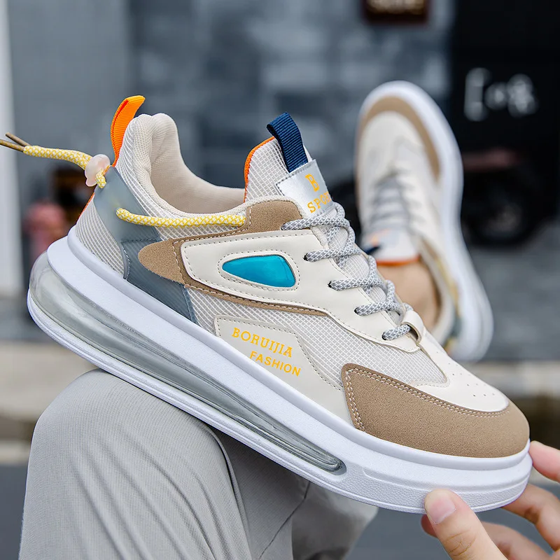 

Кроссовки модные с толстой подошвой дышащие на воздушной подушке повседневная обувь роскошные брендовые Высококачественные Универсальны...