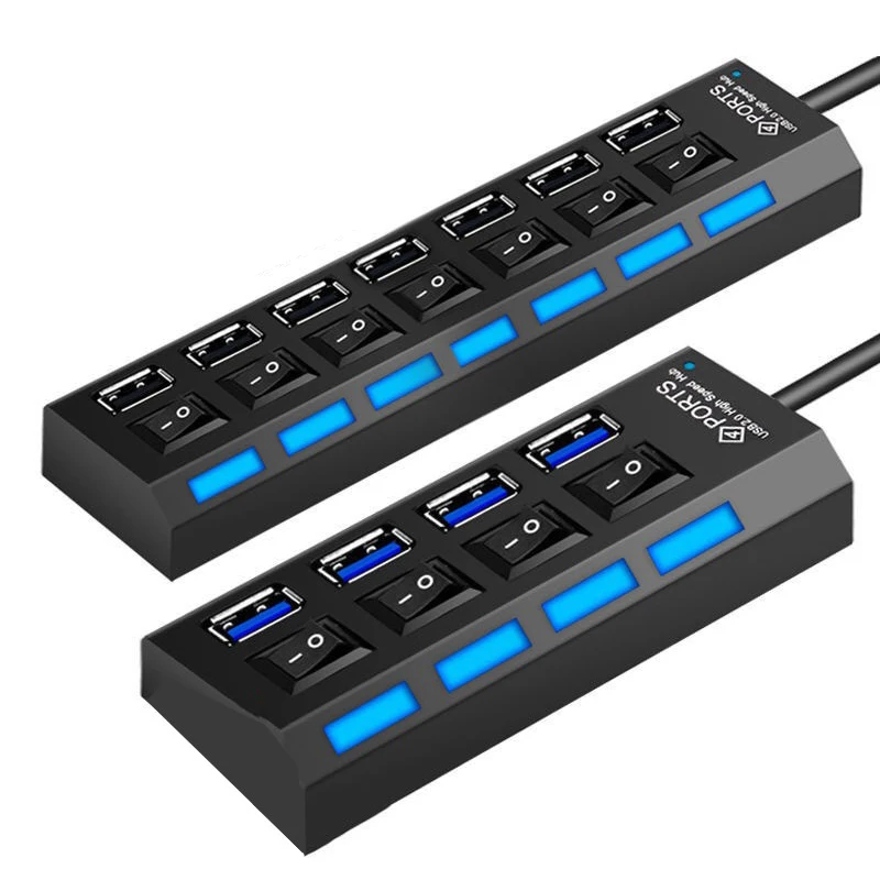 USB-разветвитель диагональю 2 0 дюйма с 4/8 портами | Мобильные телефоны и аксессуары