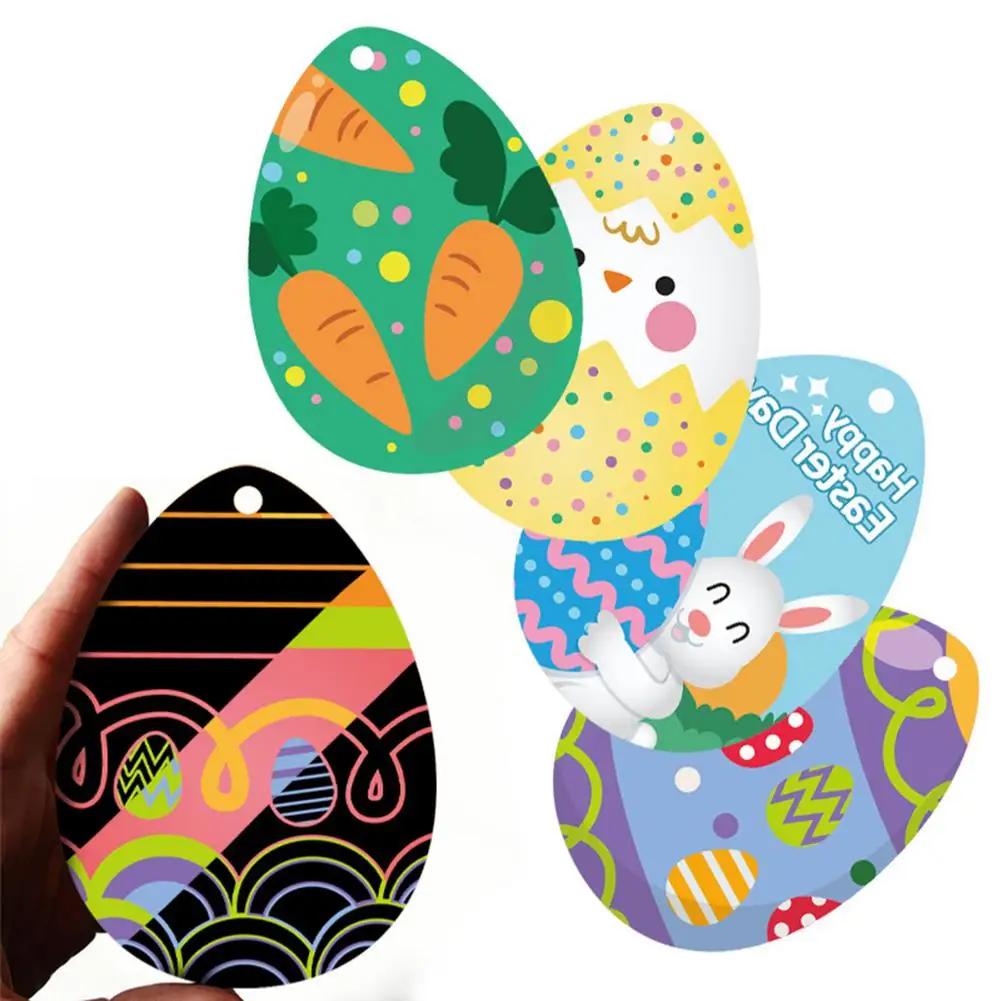 Пасхальные бумажные украшения для царапин пасхальное подвесное ремесло