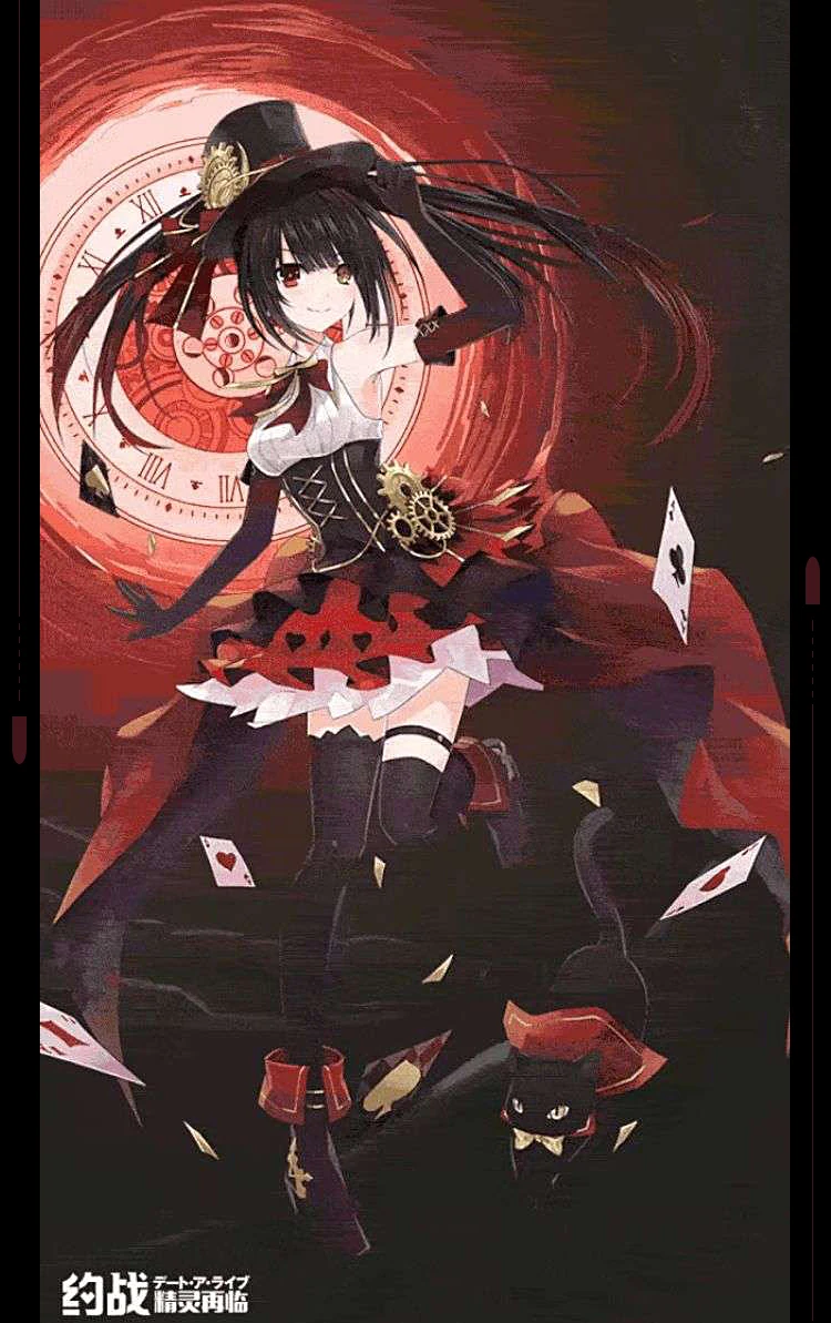 

Anime DATE A LIVE Tokisaki Kurumi Gorgeous Lolita Dress Cosplay Costume Time Magician Halloween Suit For Women Outfit New 2020