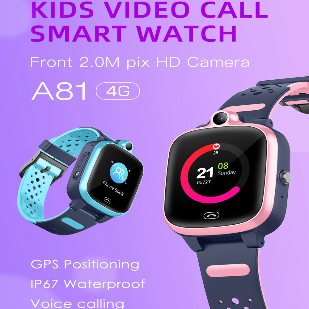 4g Смарт-часы с функцией видеозвонка часы для детей SOS защита от потери ребенка