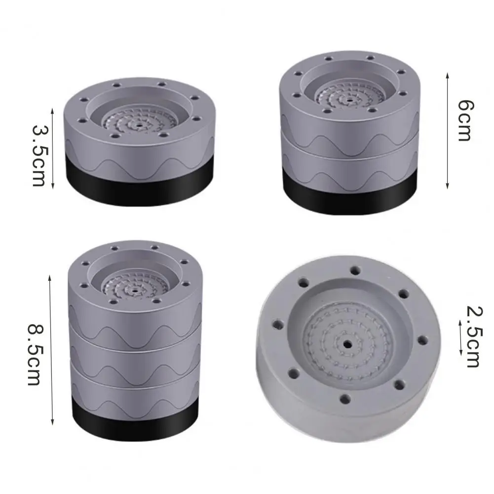 

4Pcs Cylindrical Non-slip Mats Noise Cancelling Convenient Portable Washing Machine Support Anti-slip Rubber Mats for Household