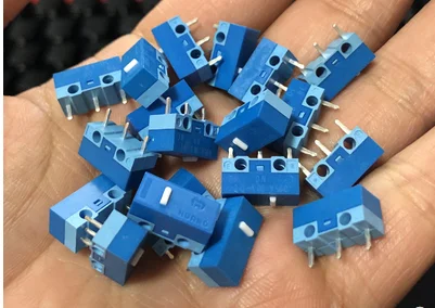 10 шт./лот HUANO Blue Shell White Dot Mouse Micro Switch Button Life Of 20 миллионов|Выключатели| |
