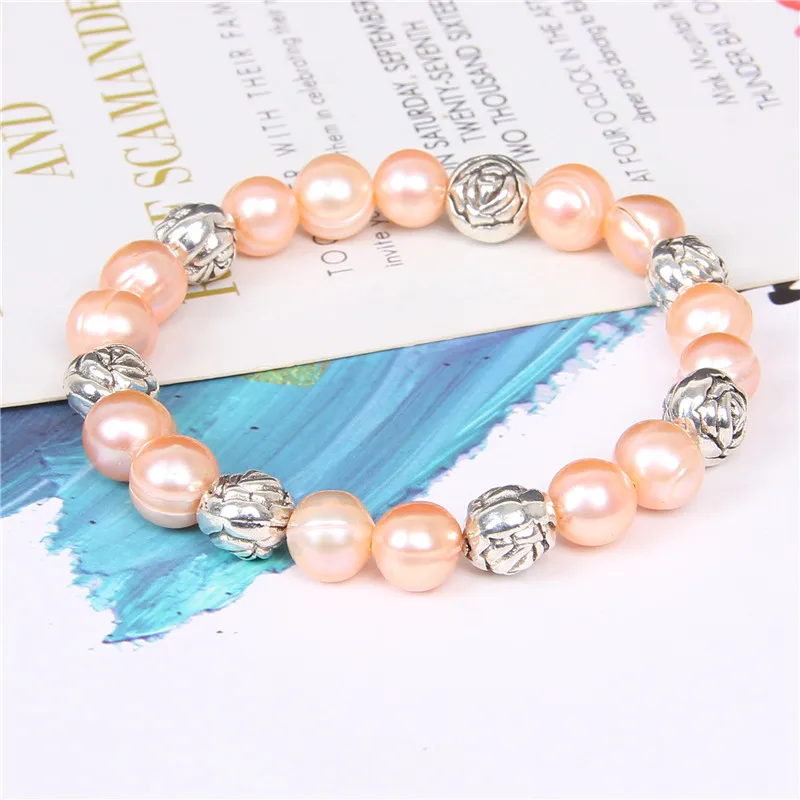 Очаровательный браслет в виде цветка Женские Ювелирные украшения натуральный