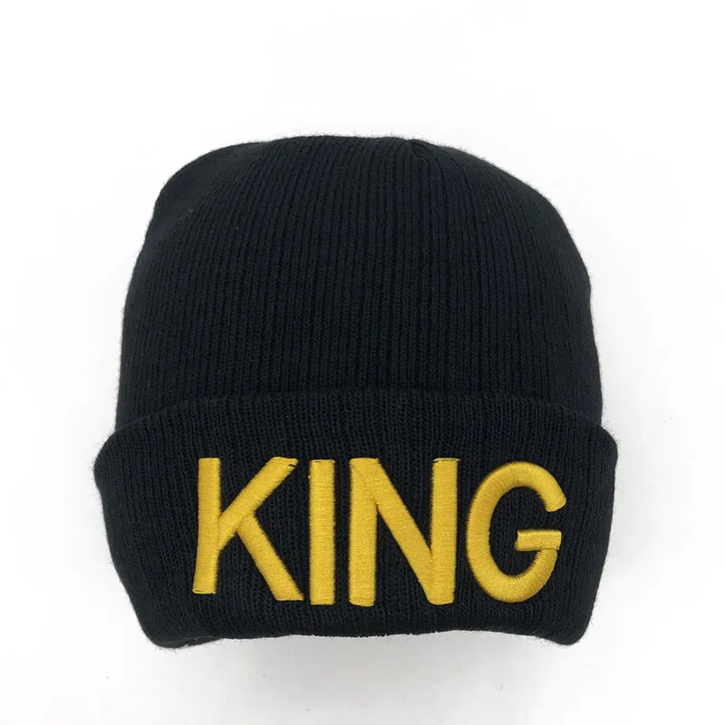 9-Knit-Yellow-King 1 шт. KING QUEEN бейсболки с вышивкой Lover для мужчин женщин бейсболка чёрная хип хоп кепки Snapback шапки, вводная Мужская кепка - Цвет: 9-Knit-Yellow-King