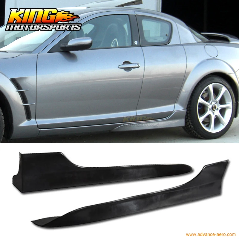 

Fit For 2004-2010 Mazda RX8 4DR PU Side Skirts OE Style