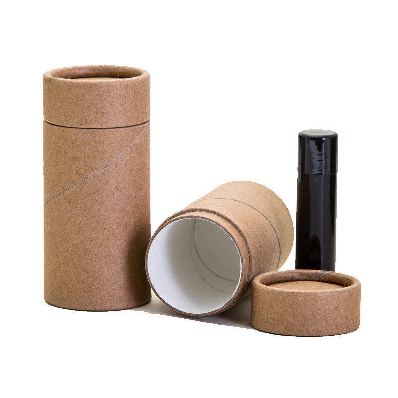 50 PCS/LOT Eco Friendly 40 ML Cardboard Deodorant Container Kraft 100% Biodegradable Paper Cardboard Cosmetic Push Up Tube