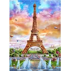 Алмазов картина Париж башня 3d картины Вышивка крестиком камни в форме ромба круглый дрель Алмазная вышивка mosic стразы ремесла