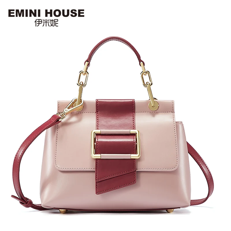 EMINI HOUSE металлическая квадратная пряжка Сумочка Роскошные сумки женские