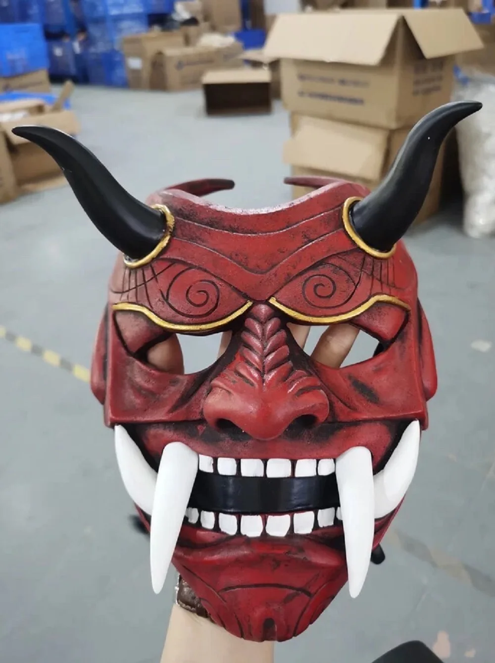 Самурайская маска японская для косплея страшная смола тушь ресниц ужасная аниме