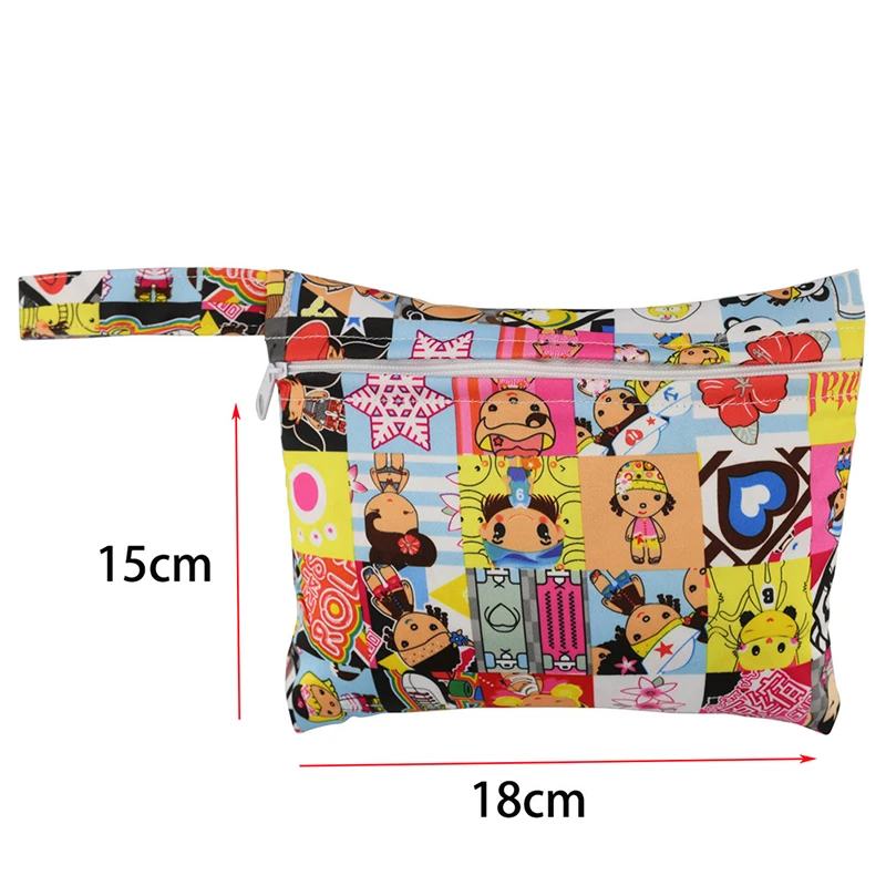

Baby Care Nappy Bags For Stroller Waterproof Reusable Cartoon Mini Nursing Wet Bag For Mama Cloth Menstrual Pads
