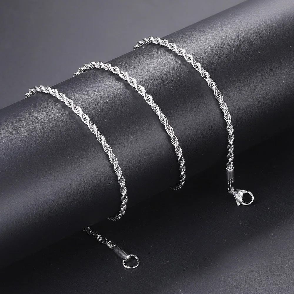 ZHOUYANG плетеная веревочная цепь ожерелье для женщин из нержавеющей стали