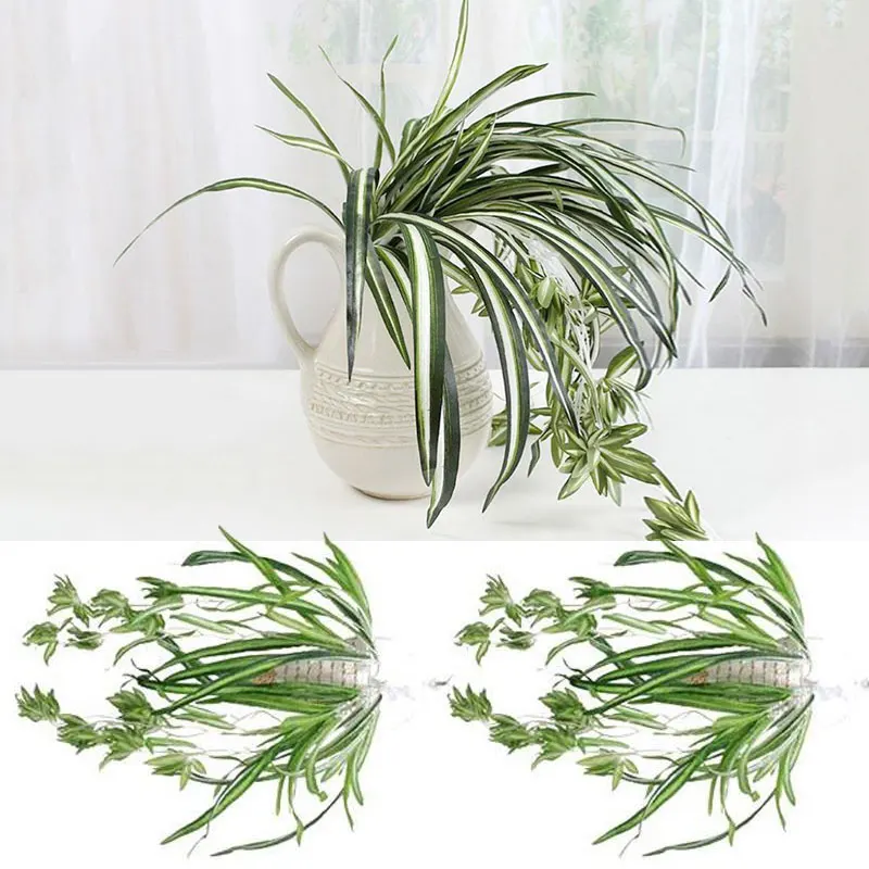 Pleasant Party Spider Hanging Artificial Plants Home Decor Beautiful Grasses Chlorophytum Wedding Flower Decors | Дом и сад