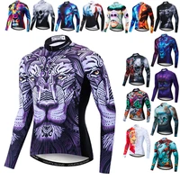 weimostar 2022 autumn cycling jersey long sleeve men lion cycling clothing tops spring mtb bike jersey road bicycle jackets