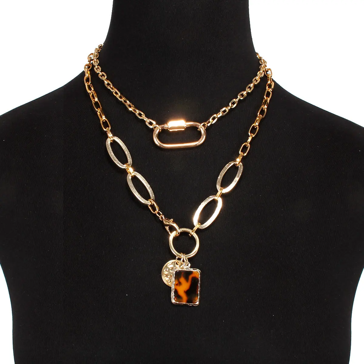 Женское ожерелье геометрической формы простое в европейском стиле с замком