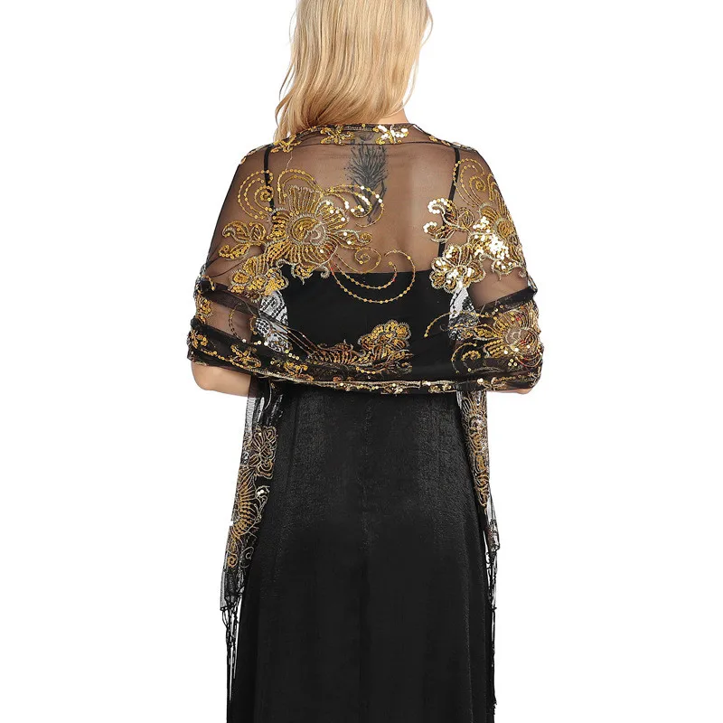 

Свадебные платья подружки невесты, свадебная шаль, блестящие вечерние платья, шаль, женские шали и палантины с кисточками для вечеринки, жен...