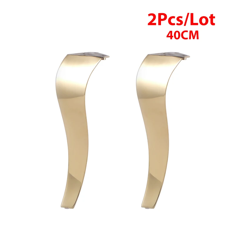 Gold 40CM 2 шт блестящая золотая мебель из нержавеющей стали, табурет для чая и кофе для бара, дивана, кресла, ноги 35 см 40 см 45 см, ноги, европейский стиль - Цвет: Gold 40CM