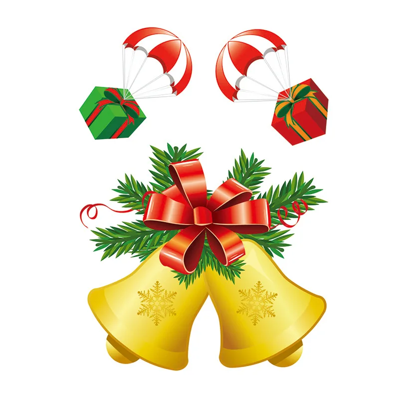 Рождественская Съемная оконная стеклянная наклейка s холодильник Санта Клаус