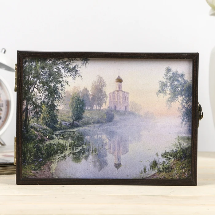 Ключница &quotУтро на Нерли&quot венге 13 5х19 см декабокс 4301363 | Дом и сад