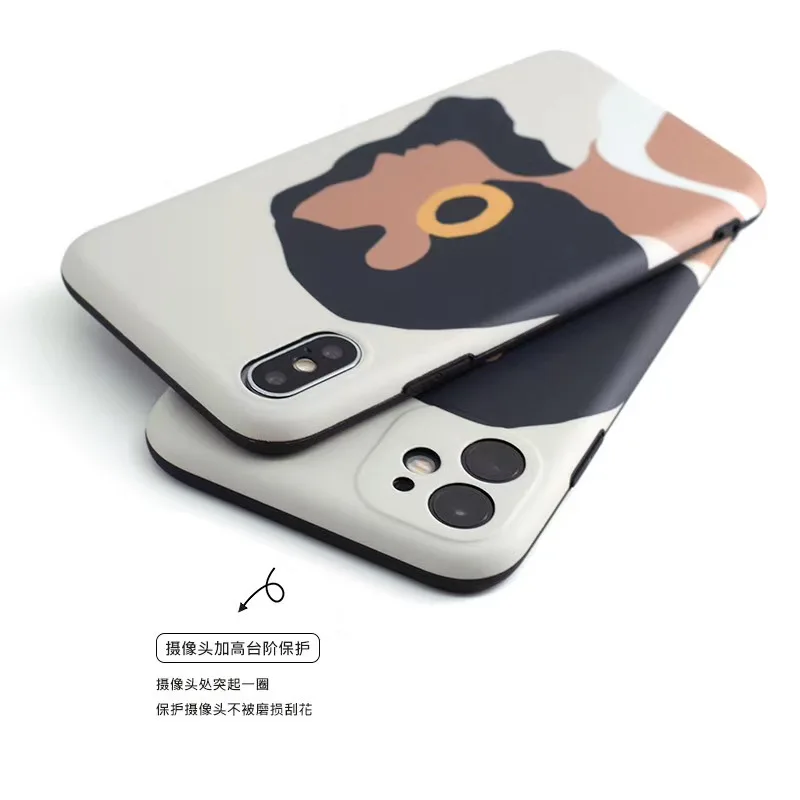 Роскошный белый чехол для телефона в стиле ретро с абстрактной иллюстрацией iphone