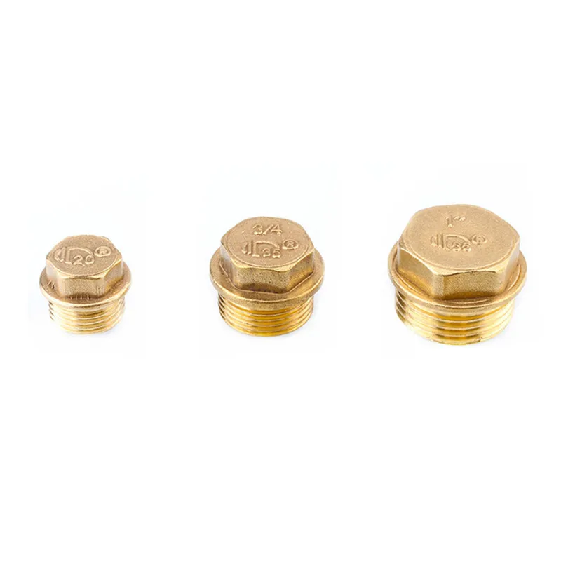 

Brass Male Thread hex end cap 1/2 "3/4" 1 "pipe hole plug cover water stop valve pipe Coupler Connector Adapter Fitting