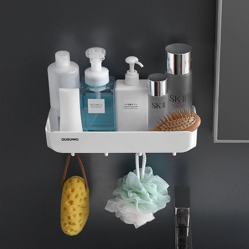 Полка для ванной полка душа настенная присоска аксессуары комнаты органайзер