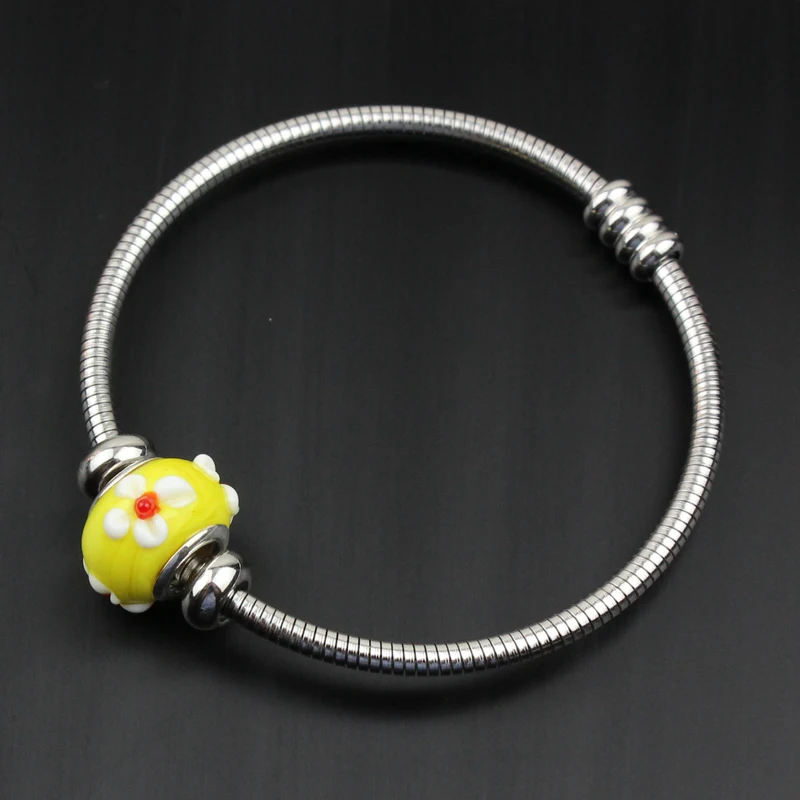 Пружинное кольцо из стальной проволоки серии Pan деформируемые стеклянные бусины