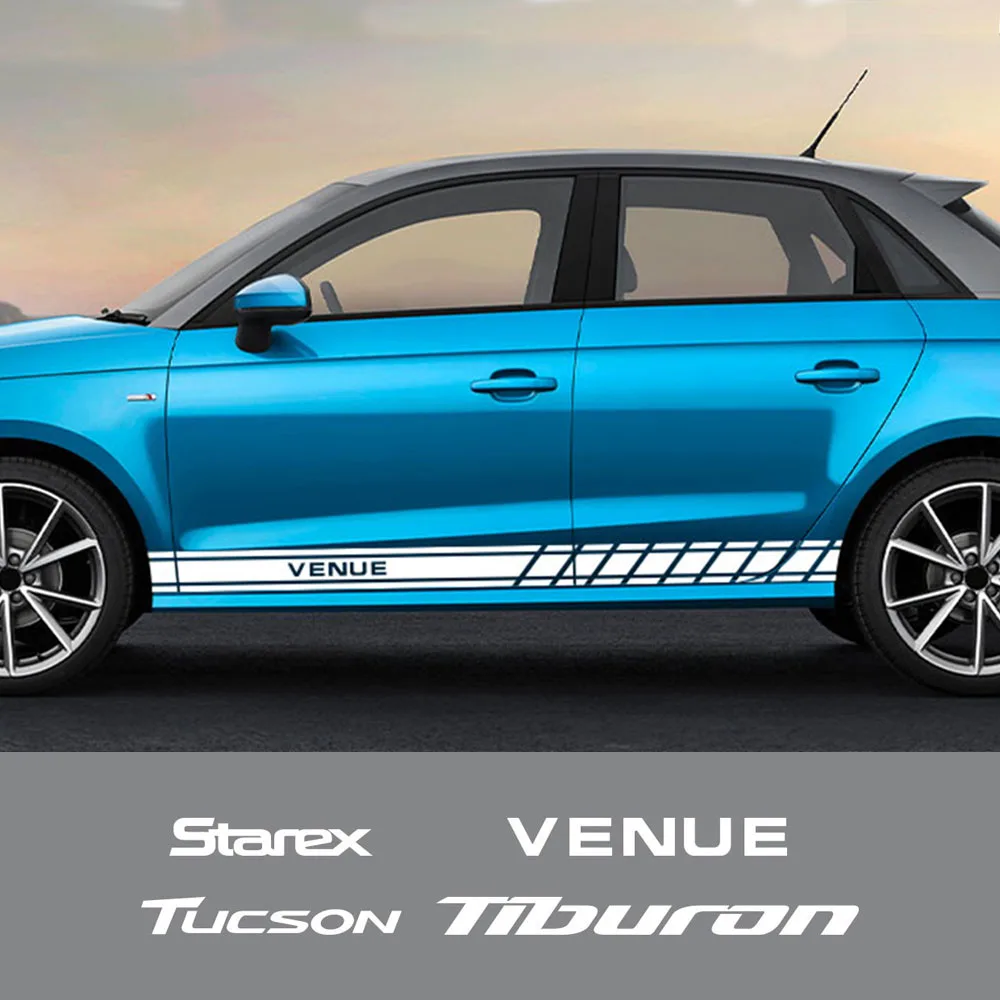 2 шт. автомобильные наклейки на двери для Hyundai Getz greatnexo PALISADE STAREX TIBURON Tucson |