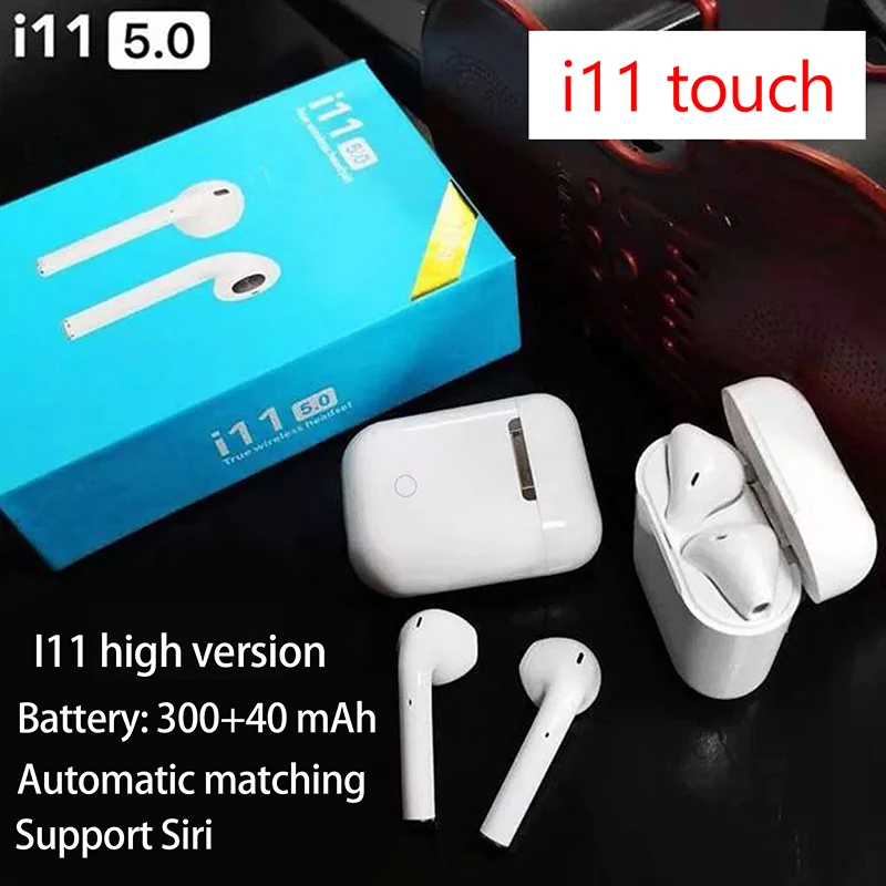 T14-i11touch Беспроводные наушники с Bluetooth от UTHAI i9s TWS i11 i12 i13, беспроводные наушники с микрофоном, спортивные стерео наушники с зарядным устройством - Цвет: T14-i11touch