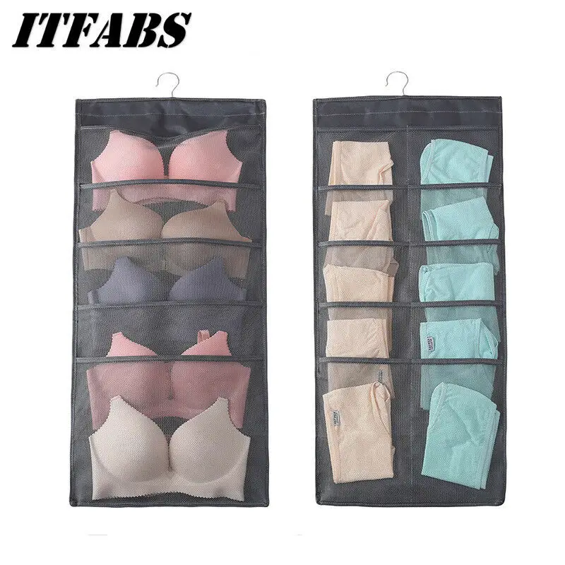 Женская сумка для хранения одежды бюстгальтеров носков подвесная однотонный