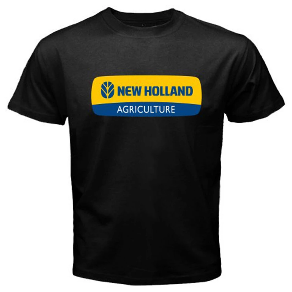 Мужская футболка с логотипом New Holland Tractors черная брендовая одежда для сельского
